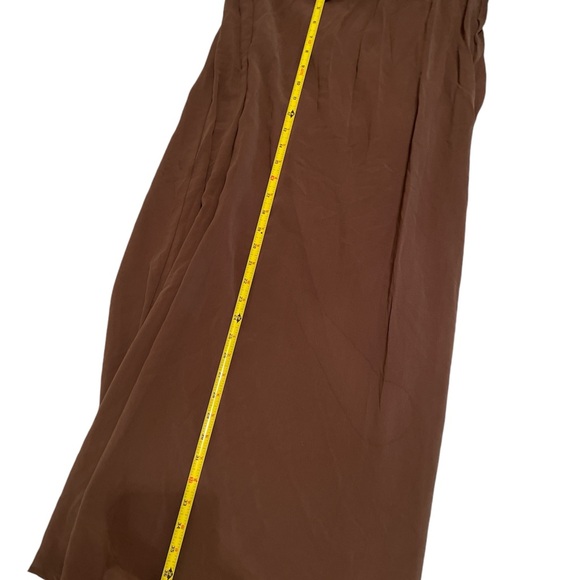 Forever 21 Brown Maxi Skirt Chiffon Overlay Sz M - Picture 3 of 5